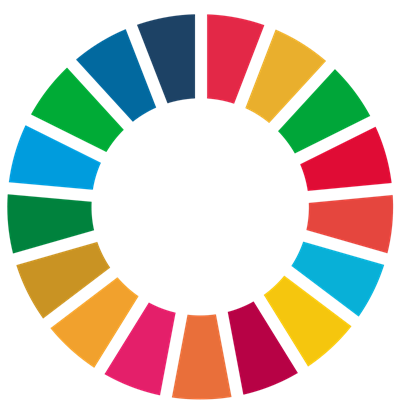 Flera olika färger som bildar en cirkel, FN:S globala mål